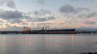 Oil Tanker Vilamoura at the Valero terminal on Milford Haven, Pembroke