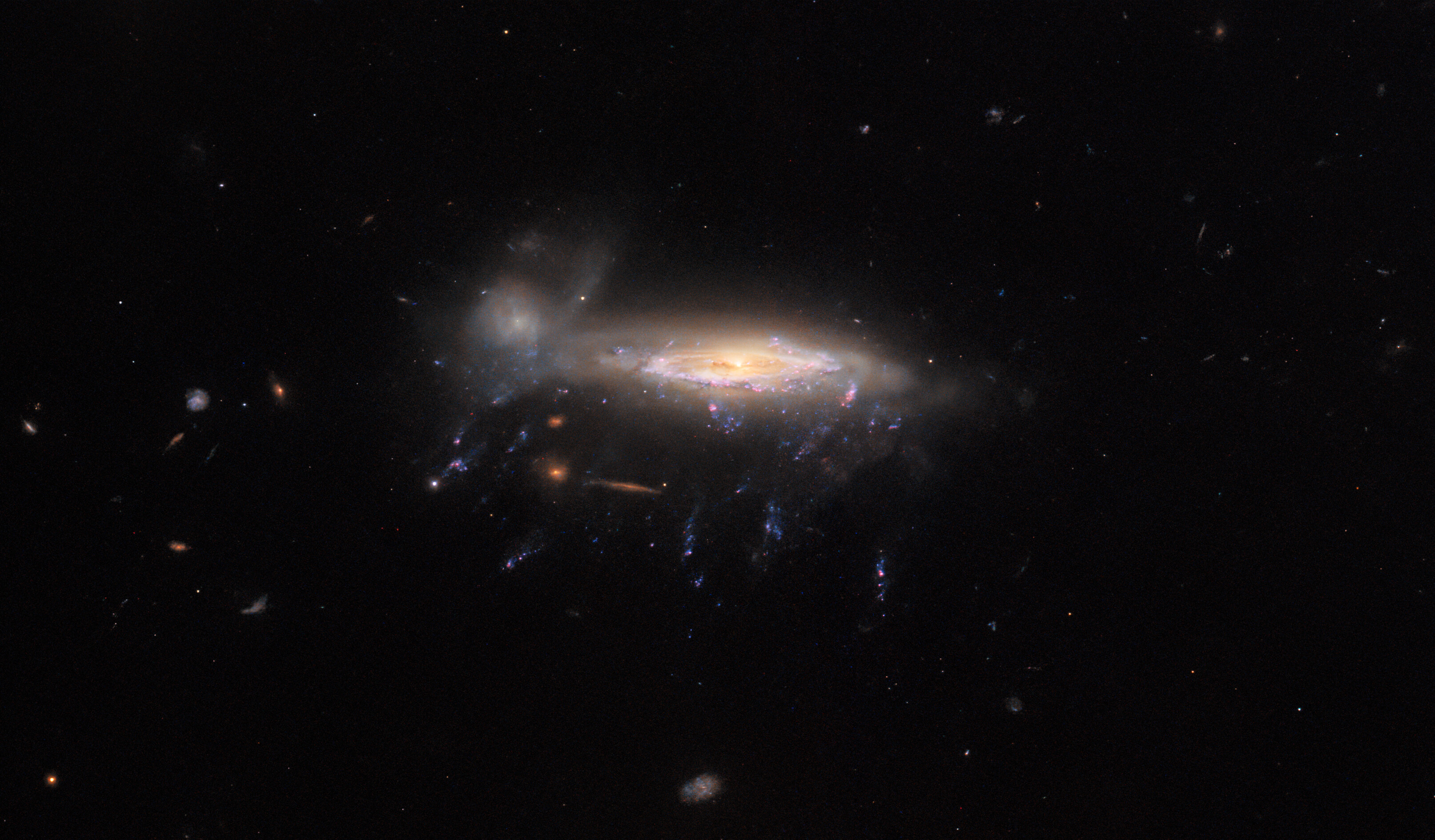 Telescopul James Webb a descoperit o nouă „galaxie-meduză”. La ce distanță de Pământ se află formațiunea cosmică