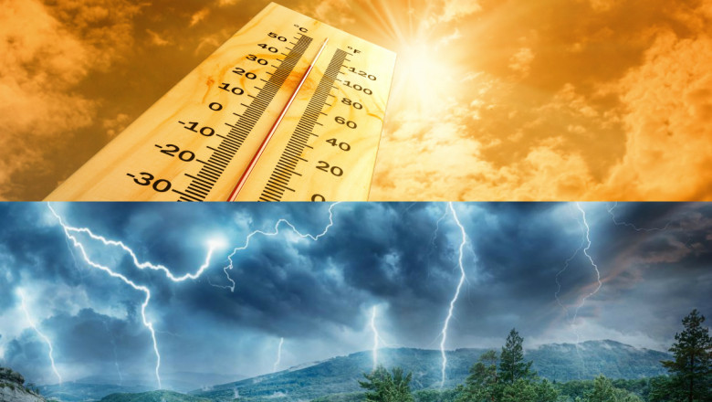 HARTĂ Furtuni și caniculă în România: meteorologii au emis noi alerte cod galben. Care sunt zonele afectate