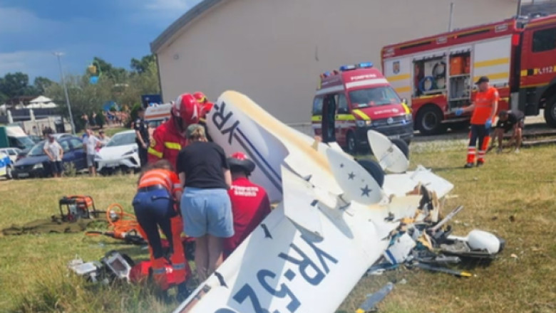 Un avion cu două persoane la bord s-a prăbușit la Orăștie