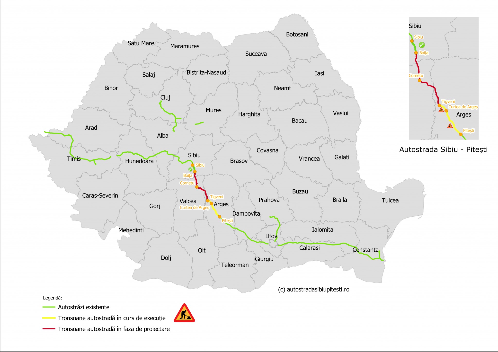 Avans pe Autostrada Sibiu–Pitești: un nou tunel a intrat în lucru