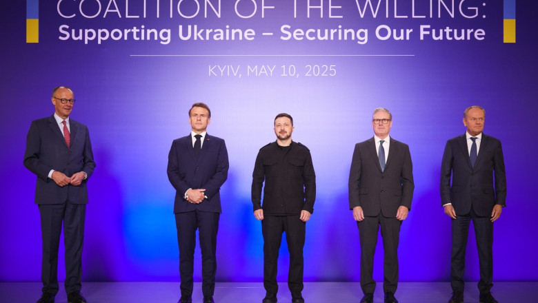 'Coalition of the willing' leaders meet in Kyiv, Ukraine - 10 May 2025