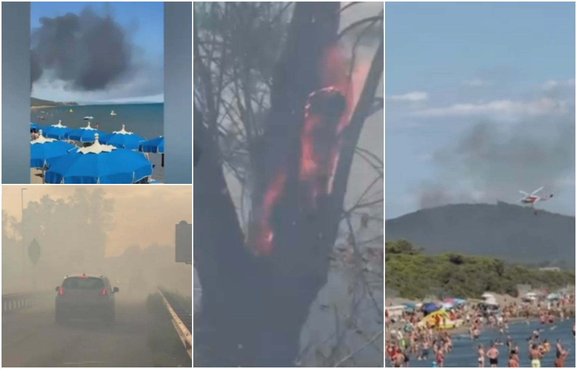Incendii puternice de vegetație într-o zonă turistică din Italia. Sute de oameni au fost evacuați