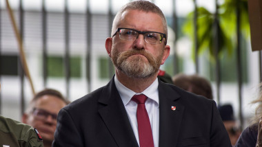 Grzegorz Braun, the controversial far-right politician appeals at the anti-migrants and anti-German protest. Outside the German embassy in Warsaw, under the slogan "Stop the invasion of migrants from Germany", a protest was held against the deliberate tra