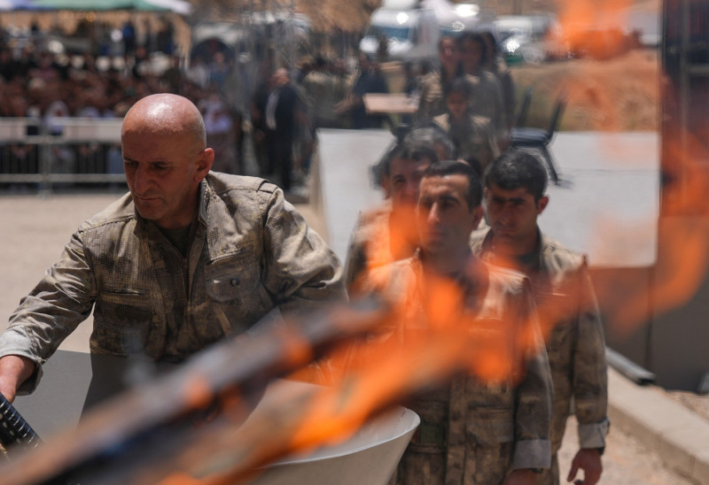 First group of PKK destroy weapons in northern Iraq