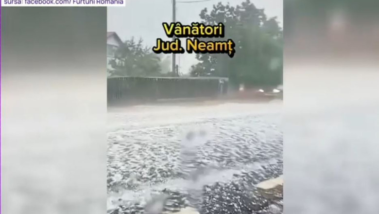 VIDEO  Grindina a făcut ravagii în Neamț. Meteorolog ANM: Săptămâna viitoare vom avea din nou țara împărțită între caniculă și furtuni