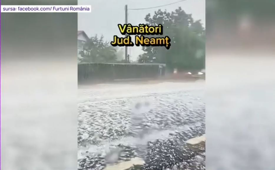 Grindina a făcut ravagii în Neamț. Meteorolog ANM: Săptămâna viitoare vom avea din nou țara împărțită între caniculă și furtuni