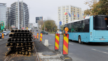 linii de tramvai stb infrastructura autobuz BUCURESTI - PMB - VERIFICARE SANTIER - LINIA DE TRAMVAI 5 - 18 NOI 2024