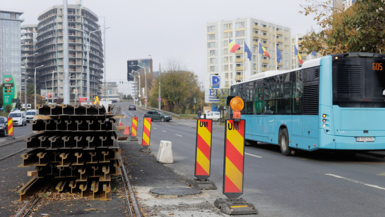 linii de tramvai stb infrastructura autobuz BUCURESTI - PMB - VERIFICARE SANTIER - LINIA DE TRAMVAI 5 - 18 NOI 2024