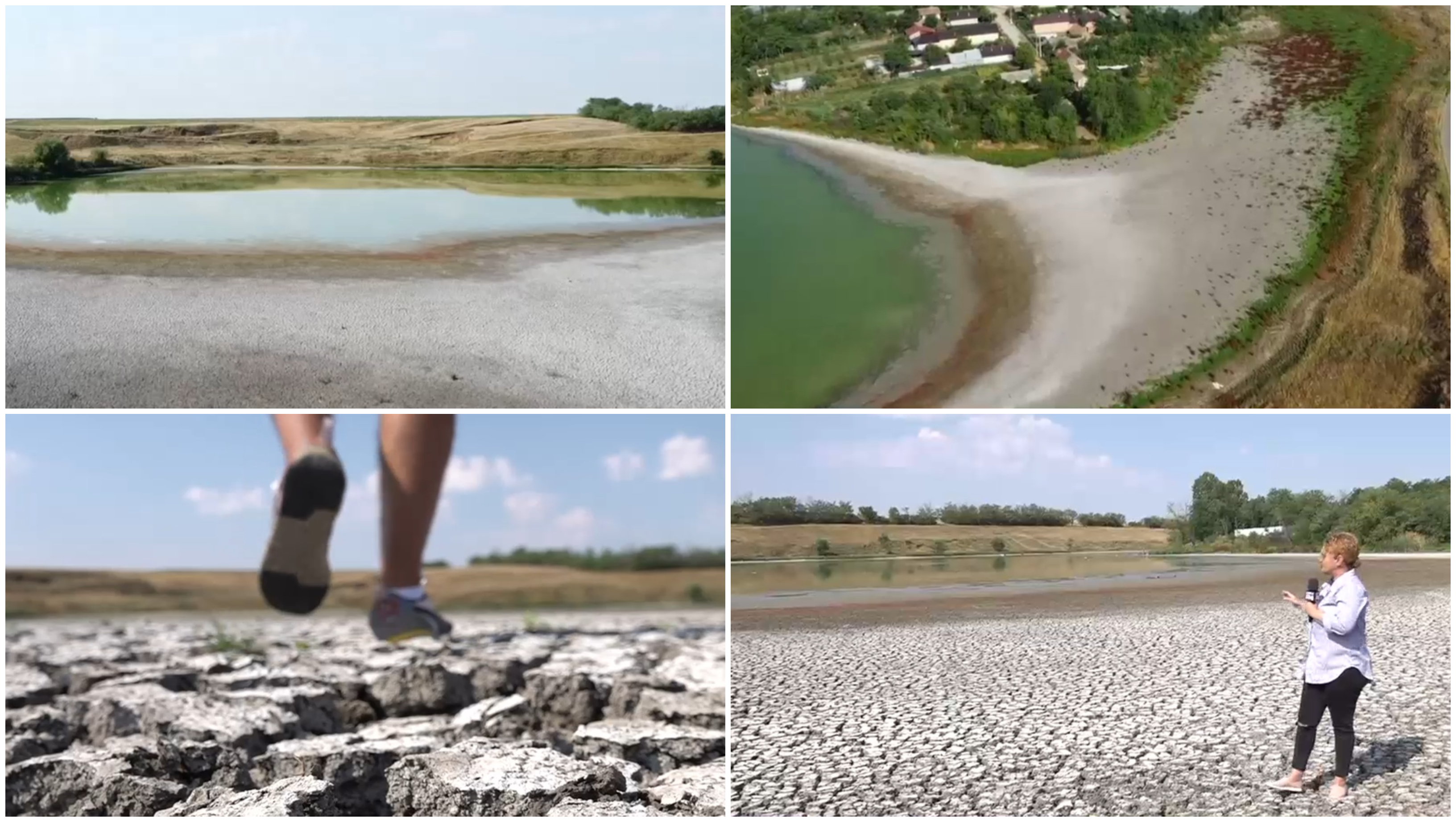 Seceta golește lacurile din sudul României. Cum arată astăzi un lac de peste 40 de hectare din Olt: „S-a ales praful”