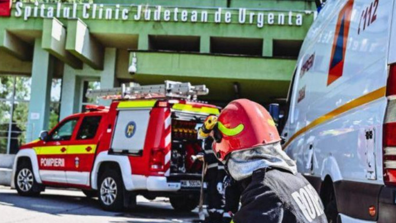 Alertă la Spitalul Județean Timișoara. Un incendiu a izbucnit în baia unui salon
