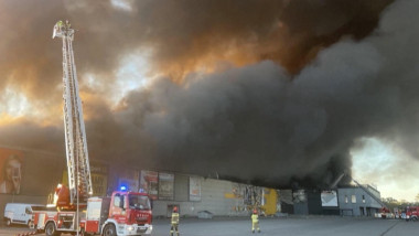 Incendiul de la centrul comercial din Polonia. Foto: captură video
