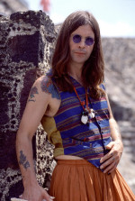 Ozzy Osbourne at the pyramids of Teotihuacan in Mexico City. Summer 1995 **NO MEXICO** © RTAceves / MediaPunch