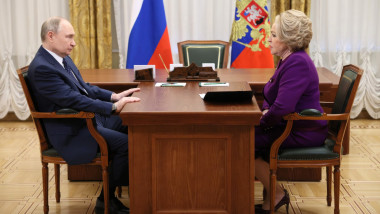 Russian President Putin Meets With Federation Council Speaker Matvienko
