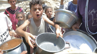 Food distributed to Palestinians struggling with hunger in Gaza