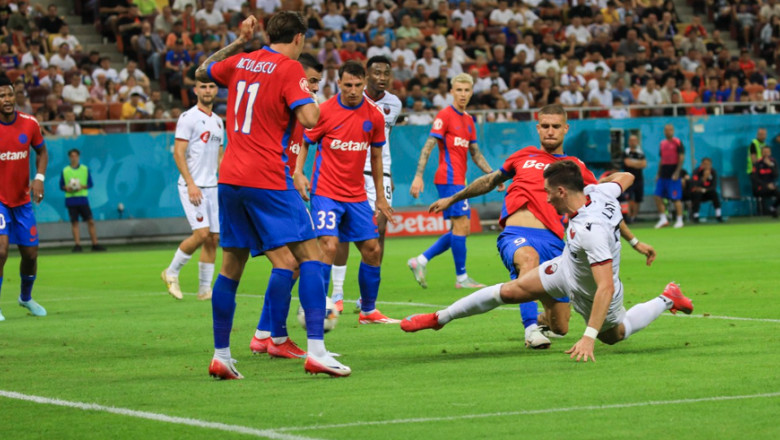 FCSB, seară de coșmar pe Arena Națională. Campioana României a fost eliminată din Champions League de KF Shkendija