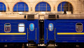 Overnight train Kyiv-Budapest seen at Budapest Keleti railway station before departure to Kyiv-Pasazhyrskyi. Overnight trains run all over Ukraine eve