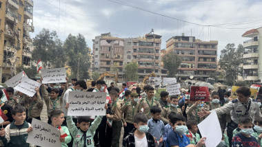 Lebanese Students and Families Protest Israeli Airstrikes in BeirutLebanon, Beirut, Israel, airstrikes, protest, students, families, Hades