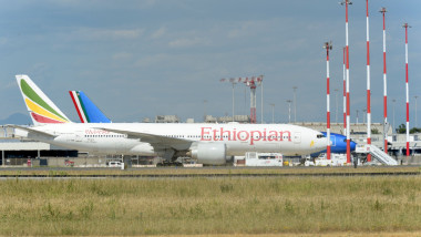 Airplanes Take Off From Leonardo Da Vinci Airport. Fiumicino, Italy. - 30 May 2025