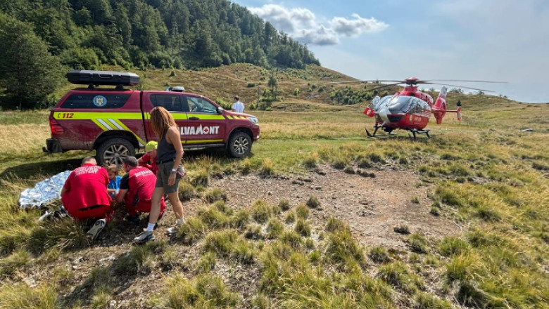   Video&Foto  Copil mușcat de viperă într-o zonă turistică din Maramureș, preluat de un elicopter SMURD 