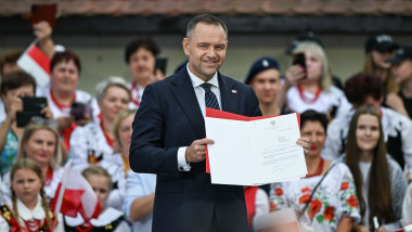 Newly Sworn-In President Karol Nawrocki Signs Tax Initiative In Kolbuszowa, Poland - 08 Aug 2025