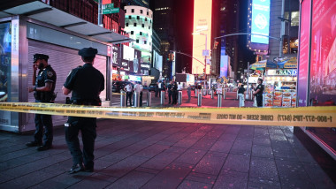 Three People Shot At West 44th Street And 7th Avenue In Times Square, Times Square, Midtown Manhattan, New York, United States - 09 Aug 2025