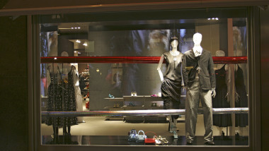 AJ,Armani,Christmas,Lombardia,Manzoni,Milan,Milano,Xmas,horizontal,night,shop window,street