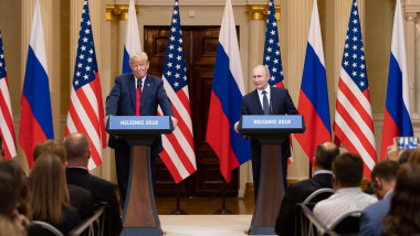 On July 16, 2018, President Donald Trump and President Vladimir Putin held a joint press conference in Helsinki, Finland. They discussed U.S.-Russia relations and key issues such as arms control, regional security, and international cooperation.