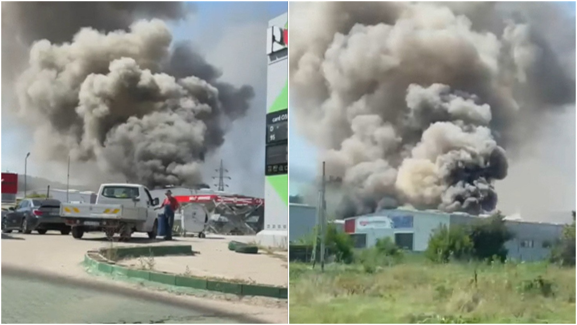 Pericol de explozie în Iași: incendiu puternic lângă o benzinărie. Autoritățile au emis un mesaj RO-Alert
