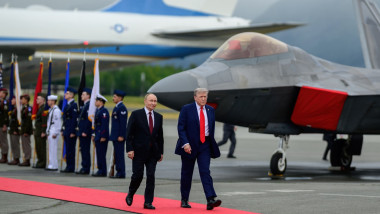 U.S President Donald Trump Welcomes Russian President Vladimir Putin For Alaska 2025 Summit
