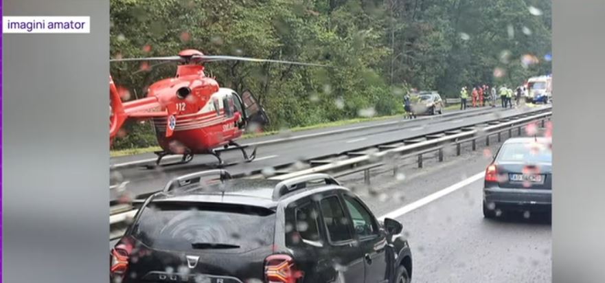 Accident grav pe A1: Doi oameni aflați pe autostradă au murit după ce au fost loviți de un camion