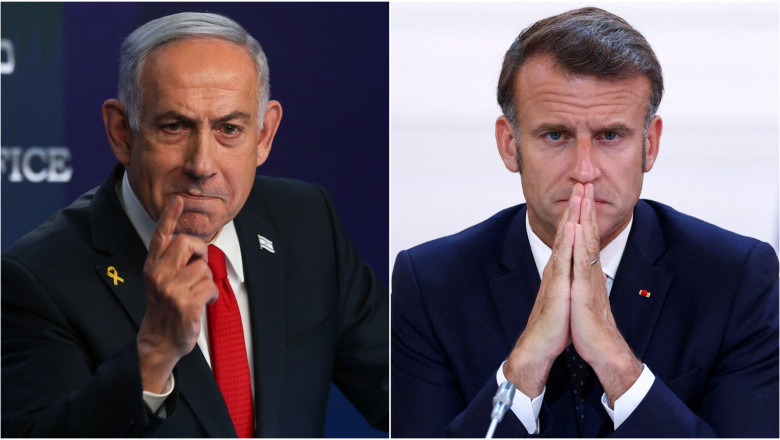 Benjamin Netanyahu îl acuză pe Emmanuel Macron că „alimentează focul antisemit” și îi dă un ultimatum