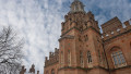 Chernivtsi National University (the former Metropolitans residence) church in winter, Ukraine.