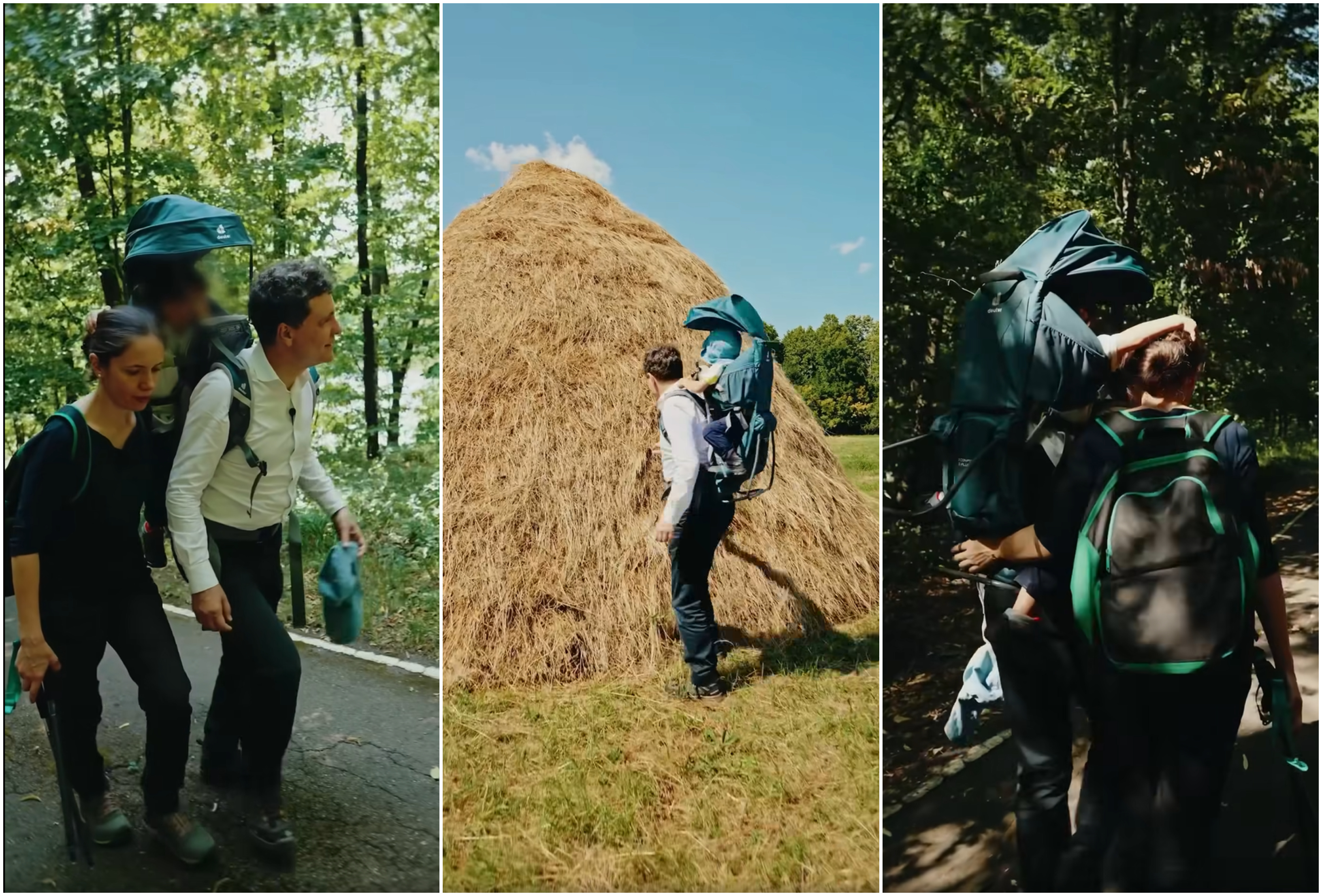 Nicușor Dan a mers în drumeție în Republica Moldova, alături de partenera sa și de cei doi copii ai lor