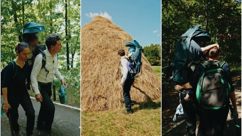 VIDEO  Nicușor Dan a mers în drumeție în Republica Moldova, alături de partenera sa și de cei doi copii ai lor