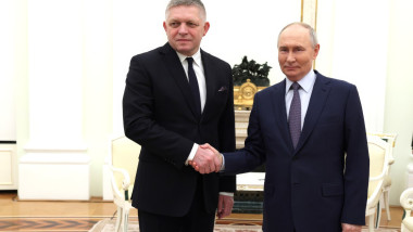 Robert Fico și Vladimir Putin