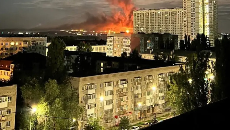 VIDEO  Rafinăria de la Saratov a fost închisă în urma atacului ucrainean cu drone