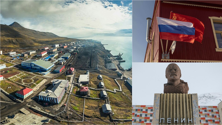 imagini din Barentsburg, orașul minier rusesc din Svalbard, arhipelag ce ține de Norvegia
