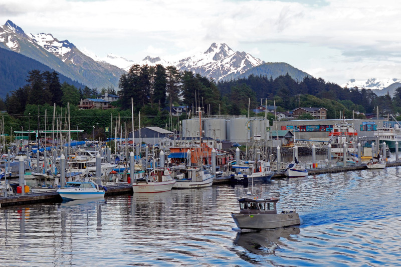 Fishing fleet Harbor marina Sitka Alaska Inside Passage Southeast Alaska USA
