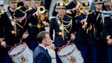 Emmanuel Macron la parada de 14 iulie.