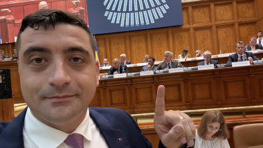 george simion in parlament
