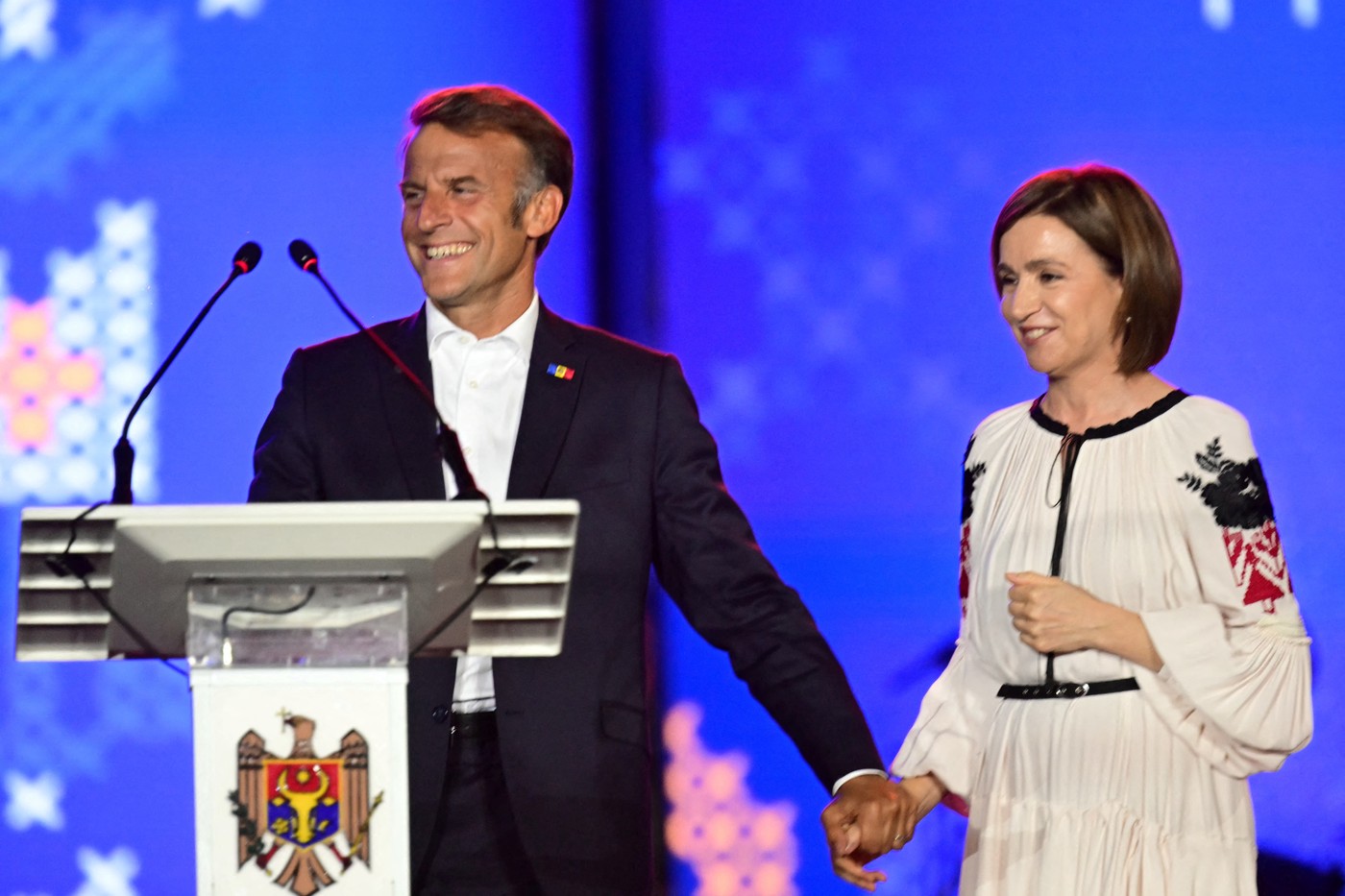 Emmanuel Macron, discurs în limba română primit cu urale la Chișinău: „Datorită vouă, inima Europei bate mai puternic ca niciodată”