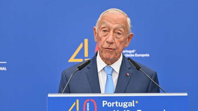 Lisbon, Portugal. 12 June 2025. Portuguese President Marcelo Rebelo de Sousa attends and delivers remarks at the official ceremony celebrating 40 years since Portugal signed the EEC Accession Treaty, at the Jeronimos Monastery in Lisbon. Credit: Ricardo R