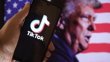 steagul sua si logoul tiktok si donald trump