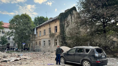 Atac rusesc în Lviv Foto- Andryi