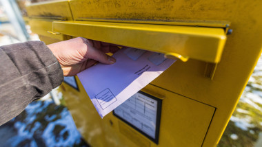 MUNICH, GERMANY - FEBRUARY 20, 2025: Postal voting for the 2025 federal election in Germany.