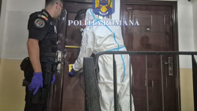 O femeie de 44 ani, înjunghiată mortal de soțul ei, în Craiova, în fața fetiței lor. Bărbatul a murit, apoi, după ce a sărit de la etaj