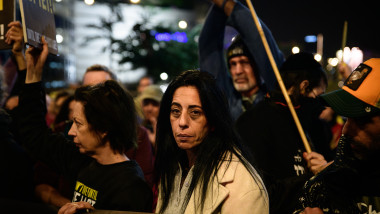 Thousands protested to seal the next phases of the hostage in Tel Aviv, Israel - 15 Feb 2025