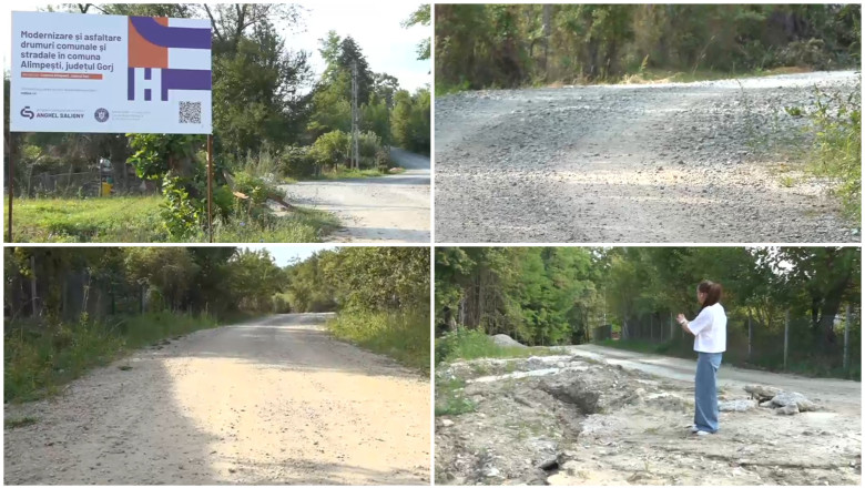 VIDEO  Bate vântul austerității pe șantierele din România. Cazul unei comune din Gorj, unde constructorul și-a luat utilajele și a plecat