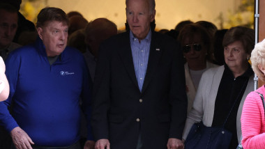 EXCLUSIVE: Former President Joe Biden attends church after cancer diagnosis in Greenville, DE.